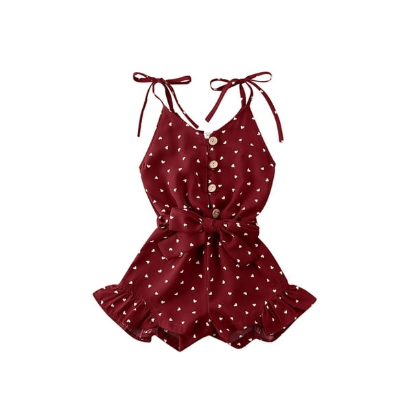 Kid Girl Polka Dot Romper Off Shoulder Bodysuit Jumpsuit Outfit Clothes Playsuit